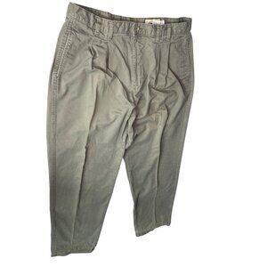 Eddie Bauer Mens Classic Fit Pleated Khaki Pants 36x34 100% Cotton 72f